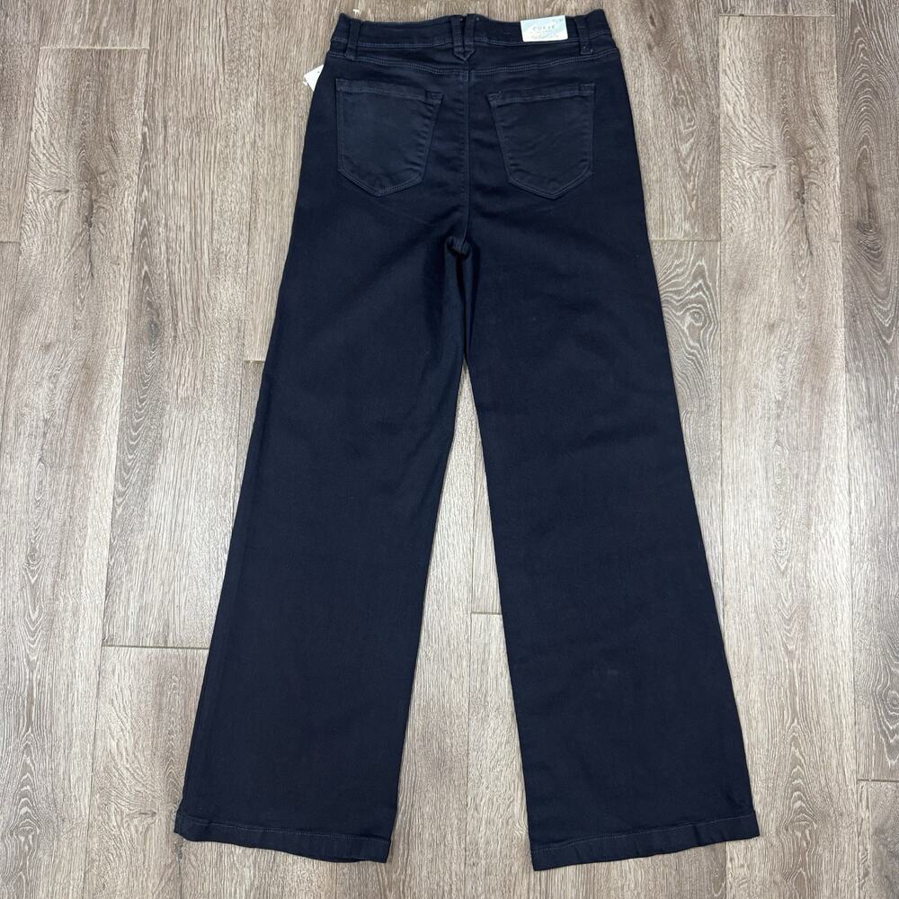 Curve Appeal High Rise Wide Leg Jeans Size 10 / 30 Dark Wash Blue - Picture 11 of 11